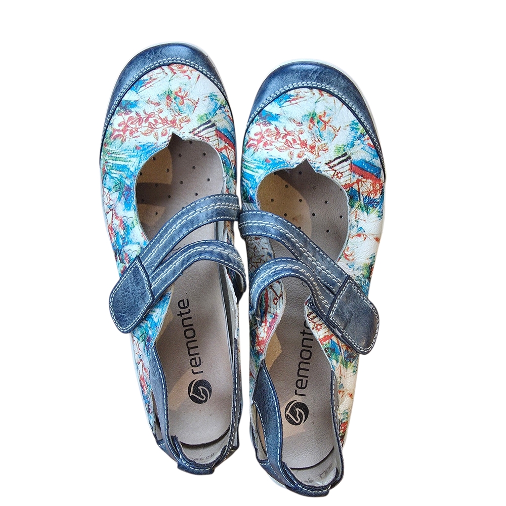 Women's Remonte Casual Everyday Hook & Loop Leather Shoes R3427